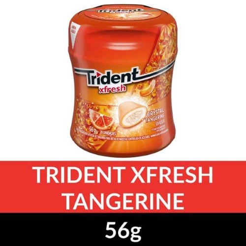 Chiclete Trident Garrafa Crystal Tangerina 56g