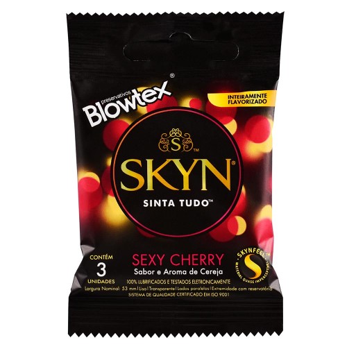 Camisinha Blowtex Skyn Sexy Cherry com 3 unidades