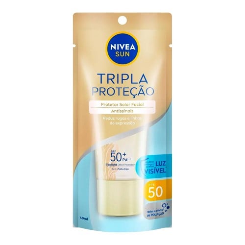 Protetor Solar Facial Nívea Tripla Proteção Antissinais FPS50 40ml