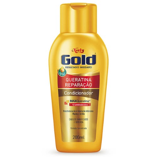 Condicionador Niely Gold Queratina Reparação com 200ml