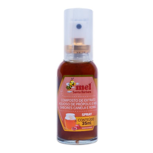 Composto de Mel e Extrato de Própolis Santa Bárbara Sabor Canela e romã Spray com 35ml