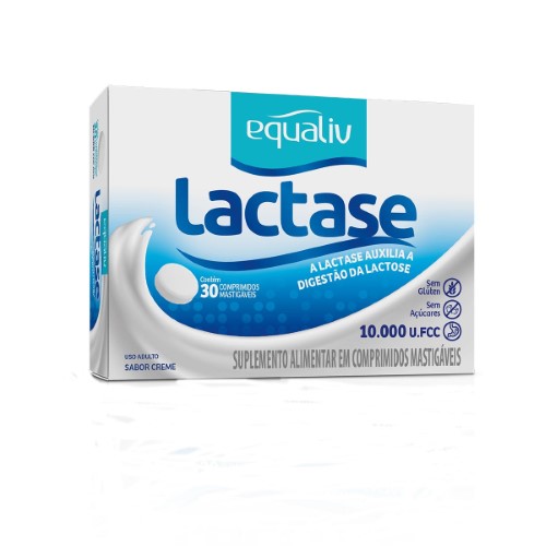 Suplemento Alimentar Lactase 10.000 FCC Equaliv com 30 Comprimidos