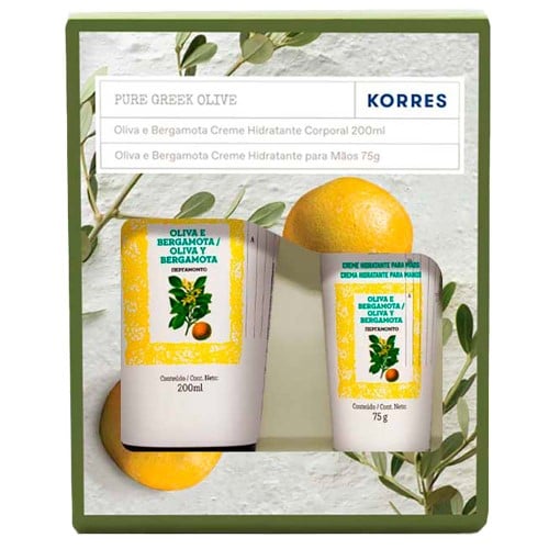 Korres Oliva e Bergamota Kit - Creme Hidratante Corporal + Creme Hidratante para Mãos