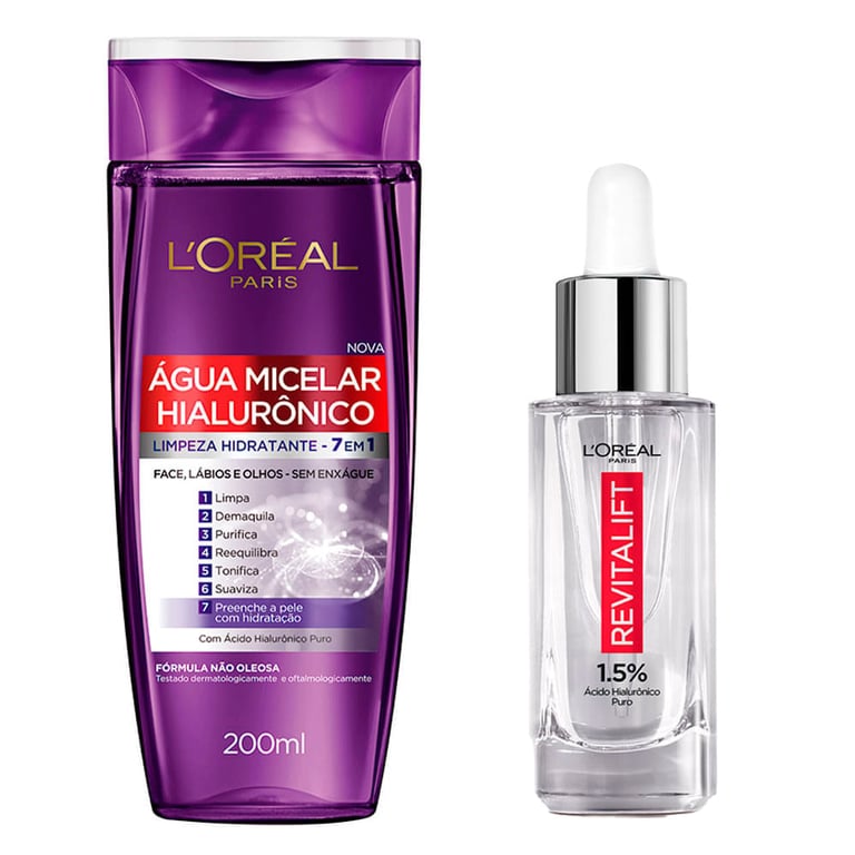 L`oréal Paris Hialurônico Kit - Água Micelar + Sérum Preenchedor