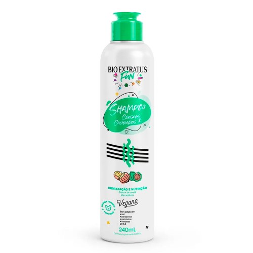 Shampoo Bio Extratus Fun Crespos e Cacheados Hidratação e Nutrição 240ml