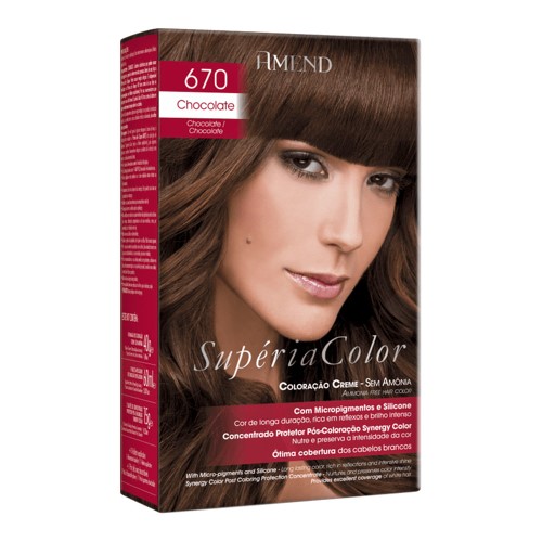 Tonalizante Creme Amend Supéria Color Sem Amônia 670 Chocolate com 1 Unidade