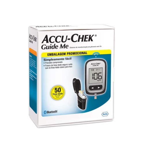 Accu-Chek Guide Me Kit Monitor de Glicemia com 50 Tiras