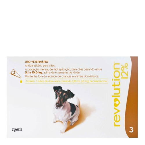 REVOLUTION 12% para Cães entre 5 e 10kg - 0,5ml