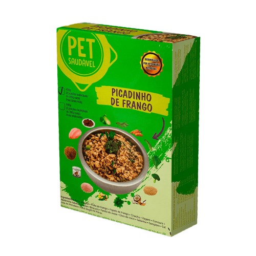 Alimento Natural Pet Saudável Picadinho de Frango Fit Fibras 400g