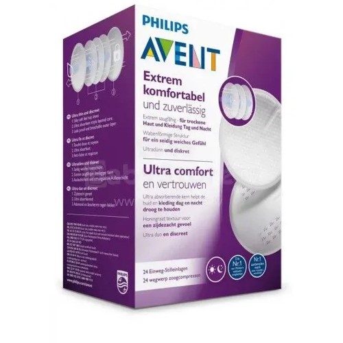 Absorvente para Seios Avent com 24 unidades