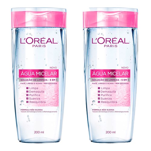 L’Oréal Paris Solução de Limpeza Kit - 2 Água Micelar 5 em 1