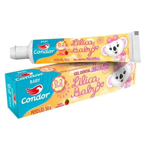 Gel Dental Infantil Lilica Baby Sem Flúor Morango 50g