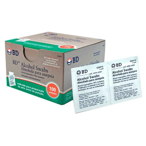 Álcool BD Swabs 100 sachês