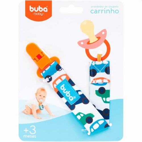 Prendedor de Chupeta Buba Baby Carrinhos com 1 unidade