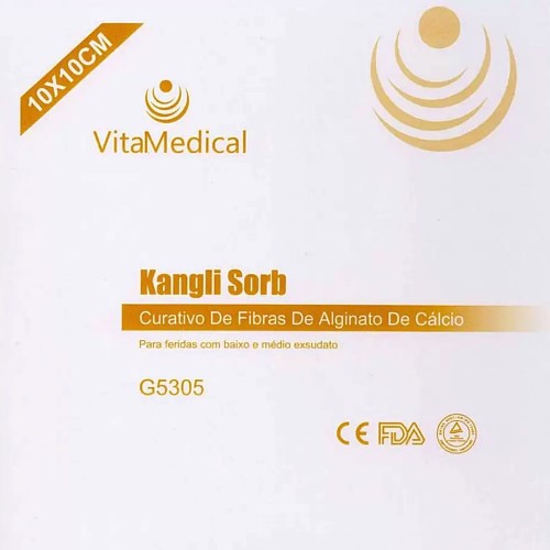 Curativo de Alginato de Cálcio Kangli Sorb Vita Medical - 10 x 10 cm