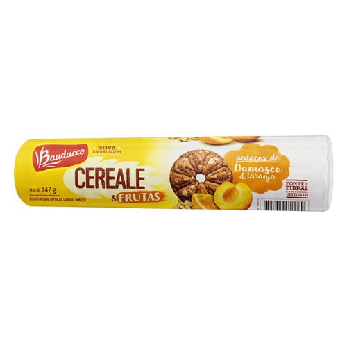 Biscoito Integral Bauducco Cereale Damasco e Laranja com Cacau 147g