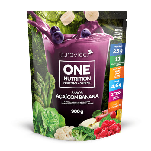 One Nutrition Protein Puravida Açaí com Banana 900g