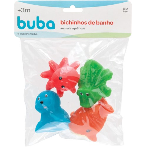 Bichinhos Para Banho Buba Animais Aquático + 3 Meses