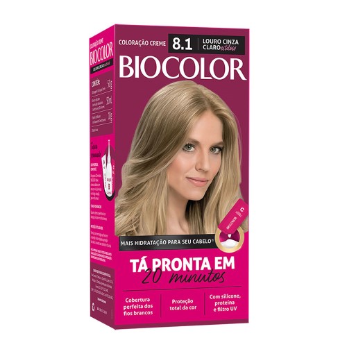 Mini Kit Tintura Biocolor Louro Cinza Claro Estiloso 8.1