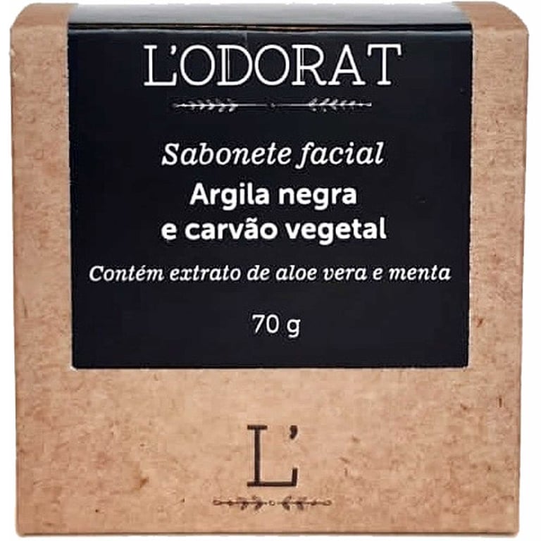 Sabonete Facial em Barra Ldorat – Argila Negra e Carvão Vegetal