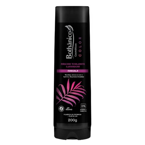 Máscara Capilar Tonalizante Iluminadora Bothânico Hair Marsala 200g