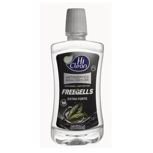 Antisséptico Bucal Hi Clean Freegells Extra Forte com Flúor 500ml