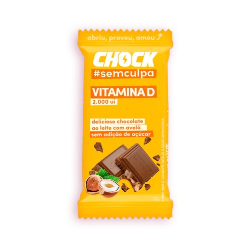 Chock Chocolate Sem Culpa Ao Leite com Avelã Vitamina D 18g