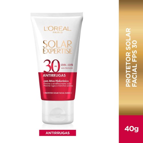 Protetor Solar Facial L`oréal Expertise Antirrugas FPS 30 40g