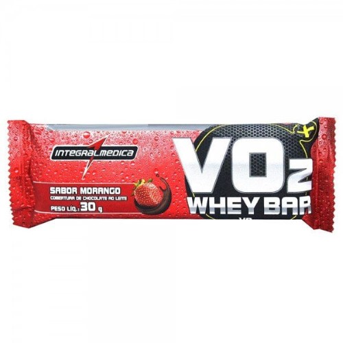 Barra de Proteína Integralmédica VO2 Protein Bar Iso Sabor Morango com 30g