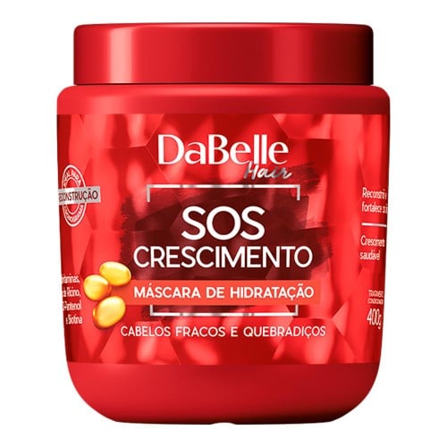 Máscara de Hidratação Dabelle SOS Crescimento Cabelos Fracos 400g