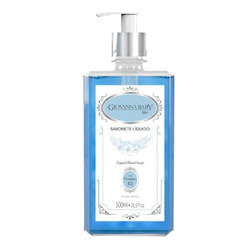 Sabonete Líquido Antibacteriano Giovanna Baby Blue com 500ml