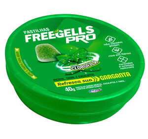 Pastilha Freegells Pro Mentol, Timol e Eucaliptol com Clorofila 40g