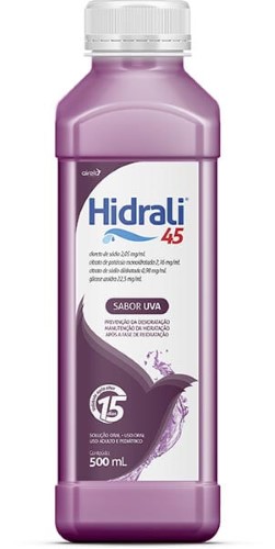 Hidrali 45 Soro de Reidratação Sabor Uva 500ml