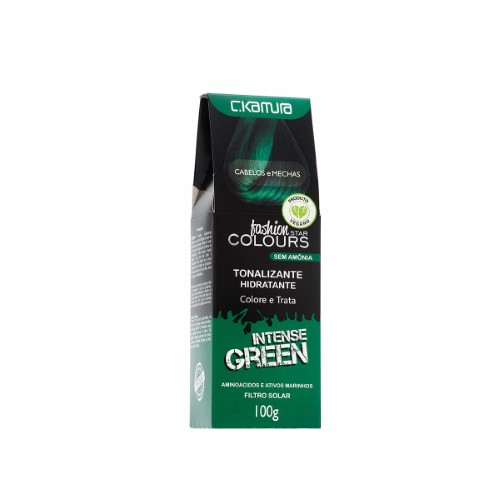 Tonalizante Hidratante C.Kamura Fashion Star Colours Intense Green com 100g