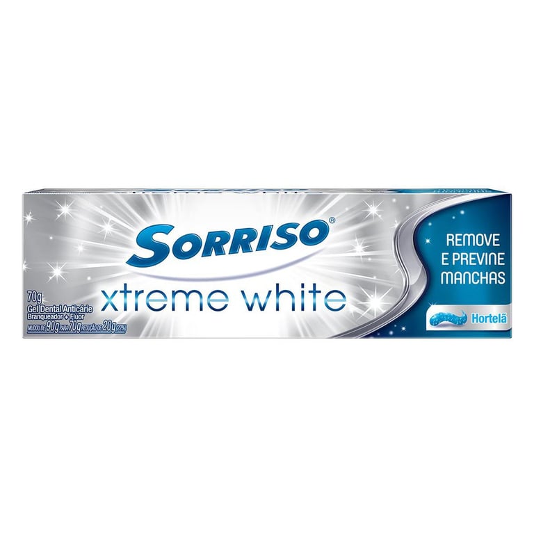 Creme Dental Sorriso Xtreme White Hortelã 70g