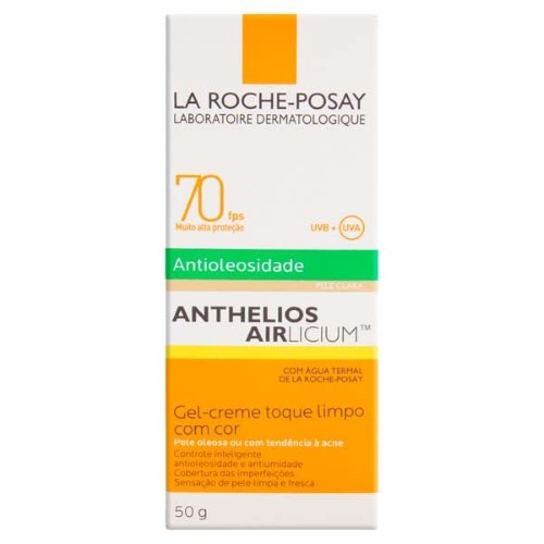 Protetor Solar Facial Gel Creme La Roche-Posay Anthelios Airlicium FPS70 Pele Clara 50g