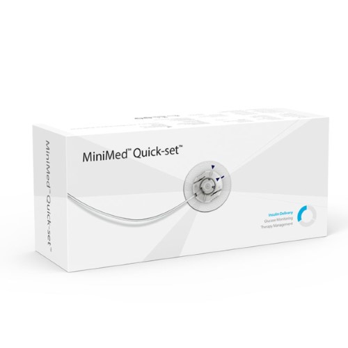 Cateter Medtronic MinimMed Quick-set MMT-398A com cânula de 6mm e tubo de 110cm com 10 unidades