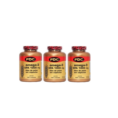 Omega-3 Epa 1000mg Leve 3 Pague 2 Com 140 Cápsulas Cada Fdc