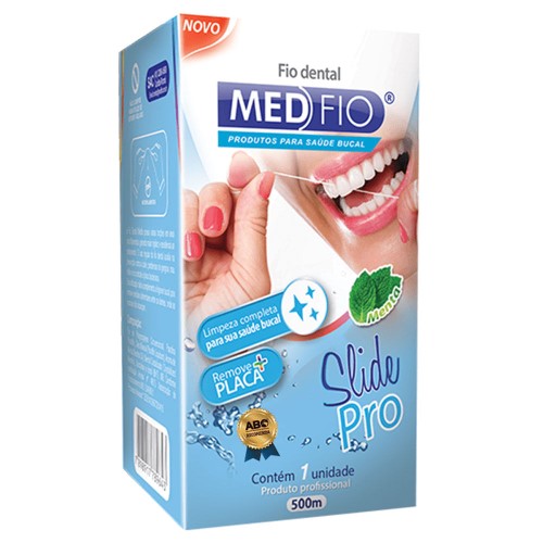 Fio Dental em Poliamida Slide Pro Menta 500m - Medfio