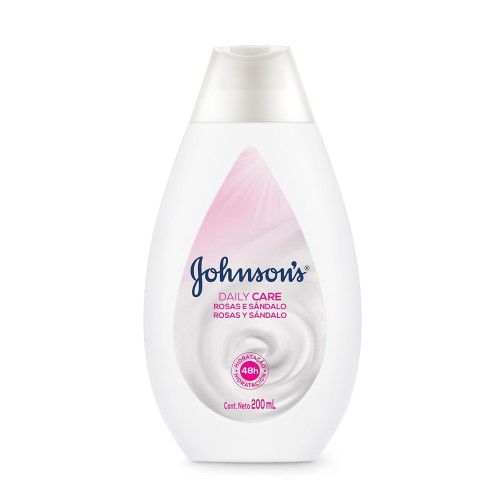 Loção Hidratante Corporal Johnson Daily Care Rosas e Sândalo com 200ml