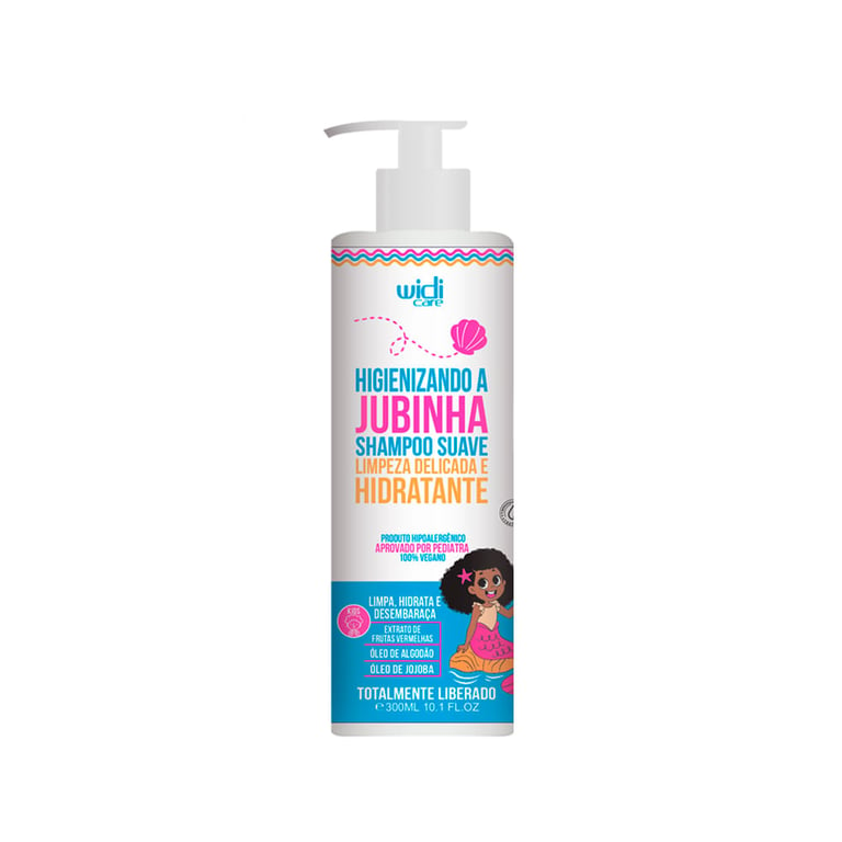 Higienizando a Jubinha Shampoo Suave Limpeza Delicada e Hidratante Widi Care 300ml