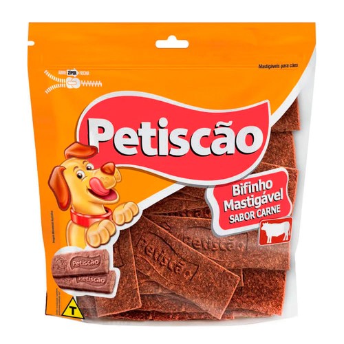 Bifinho Mastigável Petiscão Sabor Carne 250g