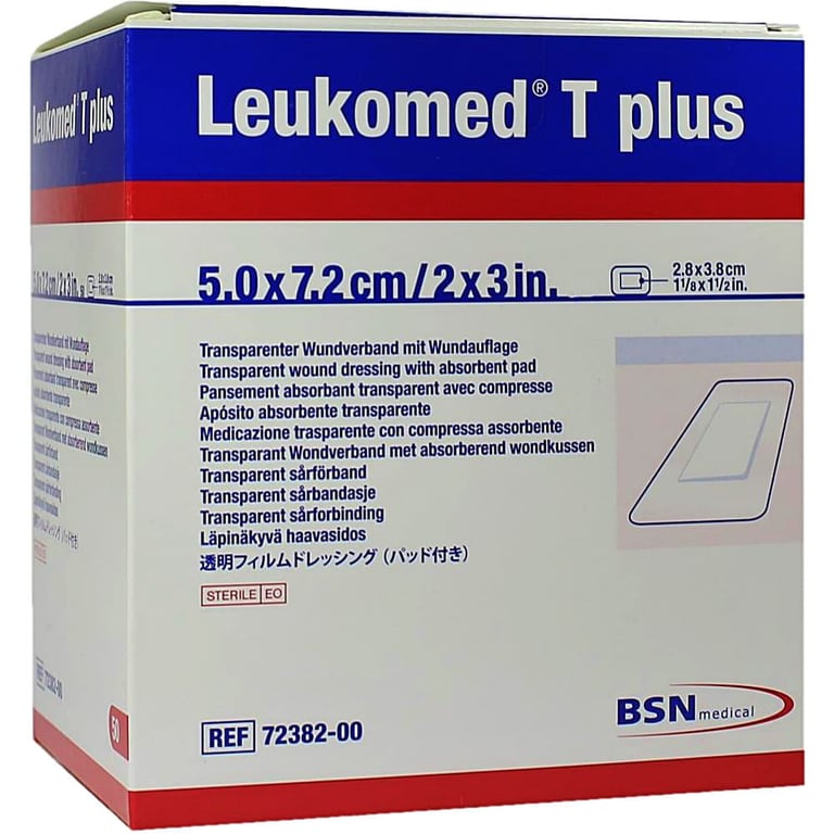 Curativo Filme Transparente BSN Medical Leukomed T Plus 5cm X 7,2cm 1 Unidade