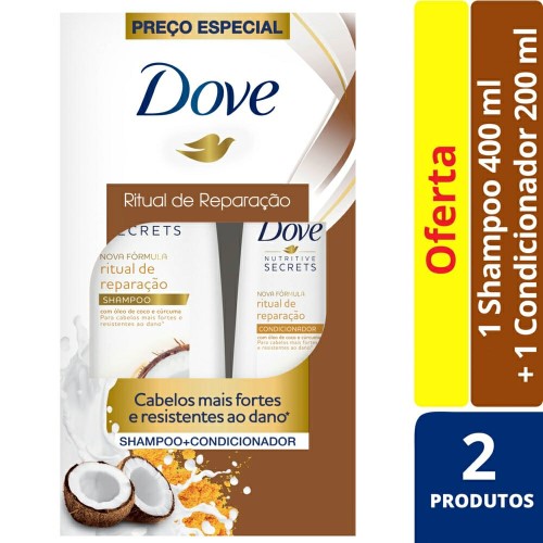 Shampoo + Condicionador Dove Ritual de Reparação 400ml+200ml Preço Especial