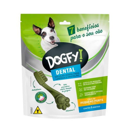 Snack Dogfy Dental Original para Cães Pequeno Porte de 7 a 11kg com 5 Unidades