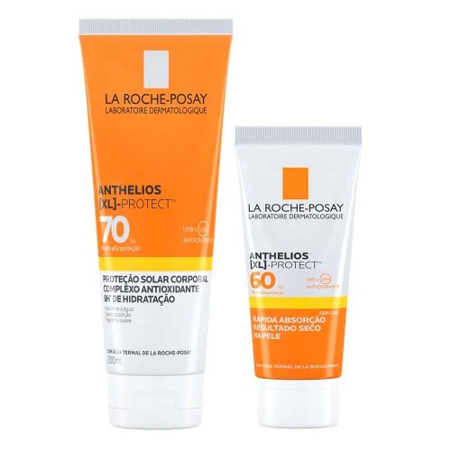 La Roche-Posay Anthelios XL Protect Kit – Protetor Solar Corporal FPS70 – 200ml + Protetor Solar Facial FPS60 – 40g