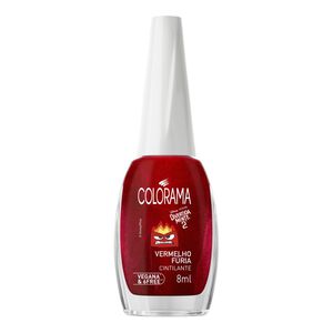 Esmalte Cintilante Vermelho Fúria Divertida Mente 2 Colorama Frasco 8ml