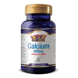 Calcium Vitgold 600 mg + Vitamin D3 100 Cápsulas