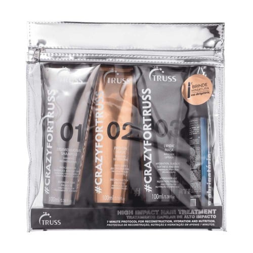 Truss Loucas por 3 Passos Kit – Shampoo + 2 Máscaras Capilares