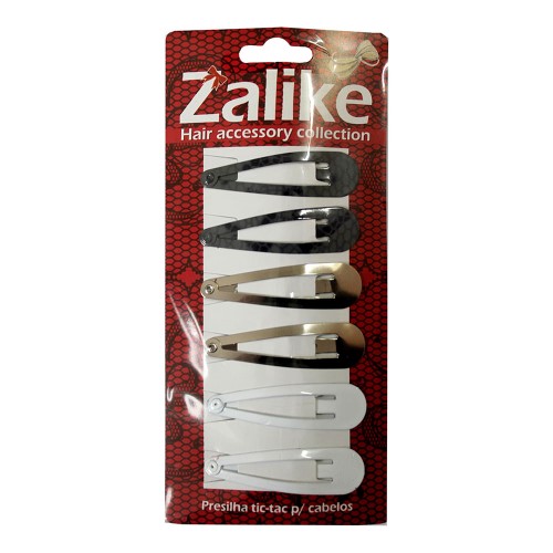 Presília para Cabelos Tic Tac Zalike Estampado Shiinning 6 Unidades